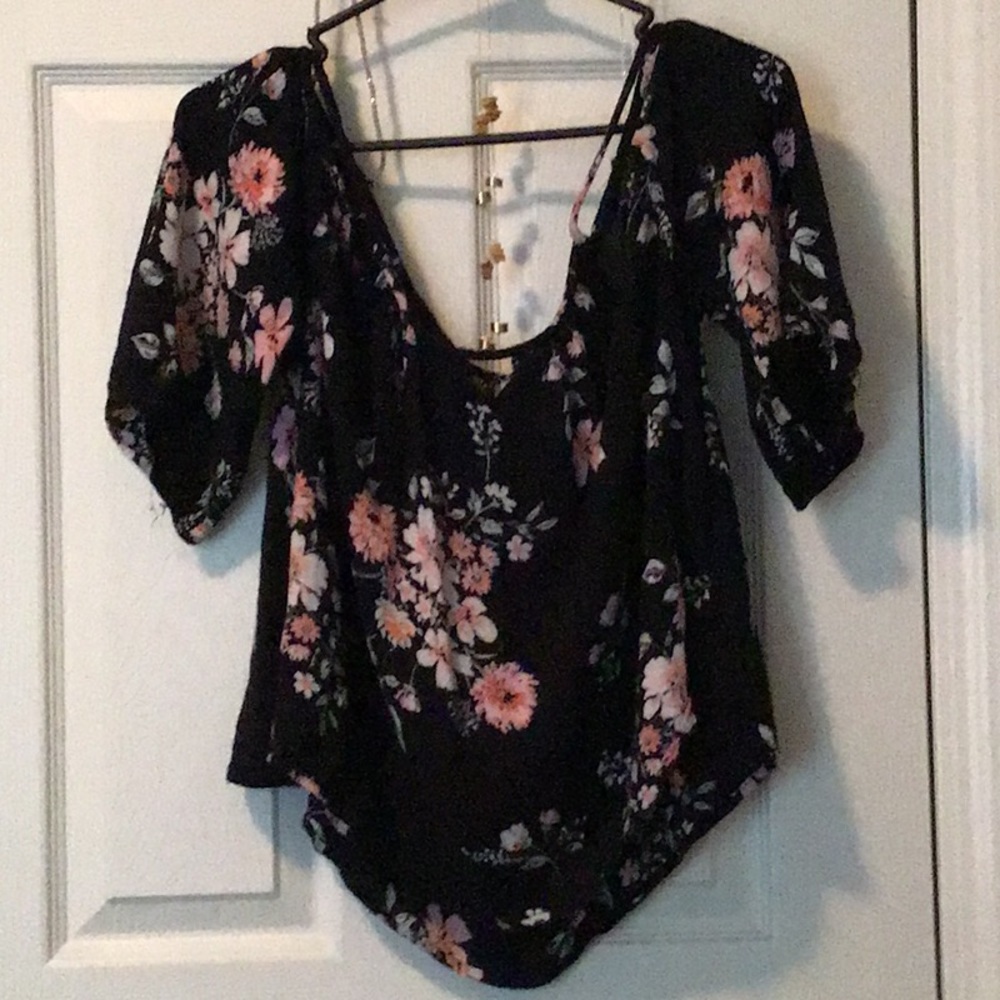 Off the shoulder floral top